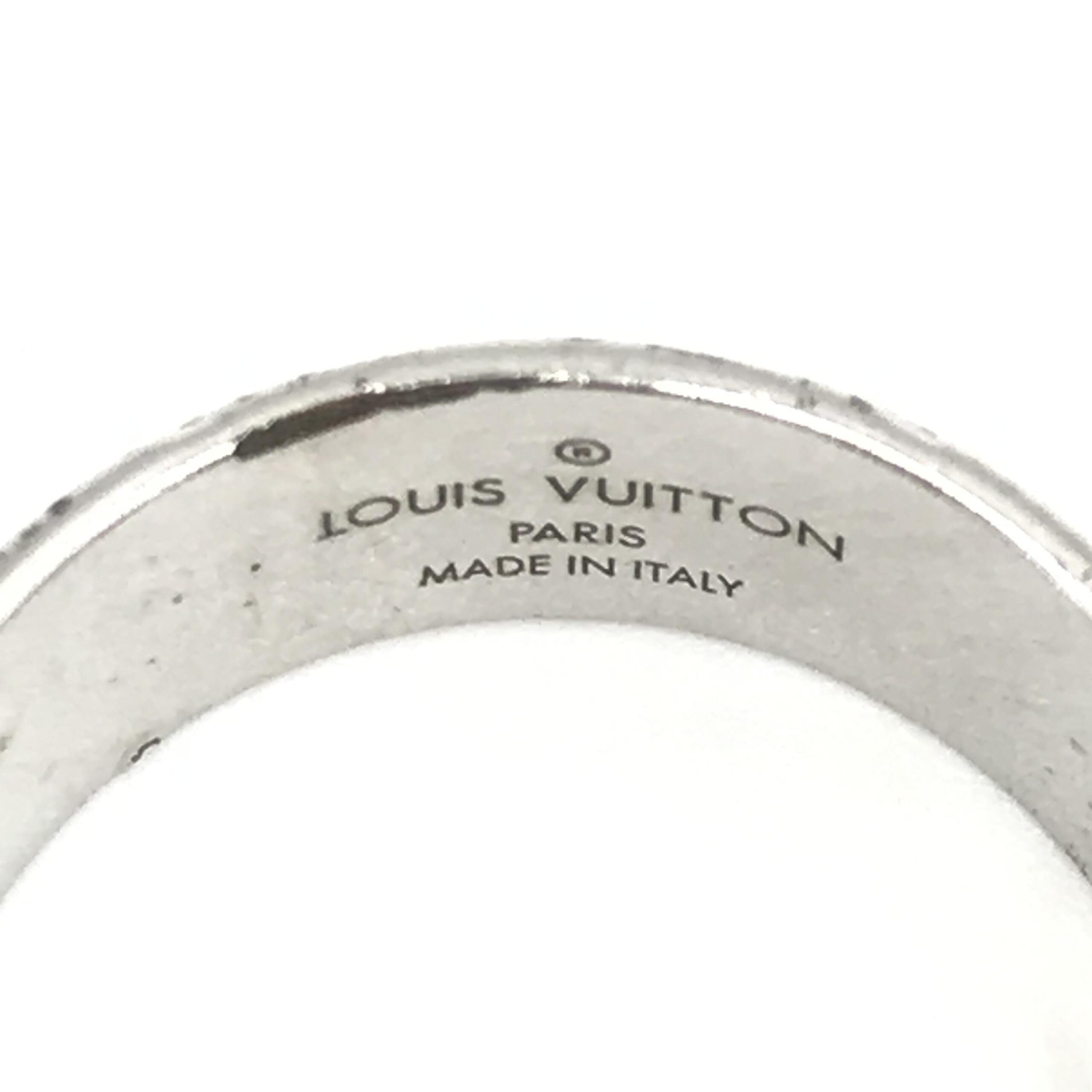 Louis Vuitton Silver-Tone Monogram Band Ring Louis Vuitton