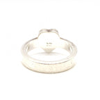 Gucci Sterling Silver Heart Trademark Ring, US Size 5.5 Gucci