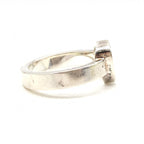 Gucci Sterling Silver Heart Trademark Ring, US Size 5.5 Gucci