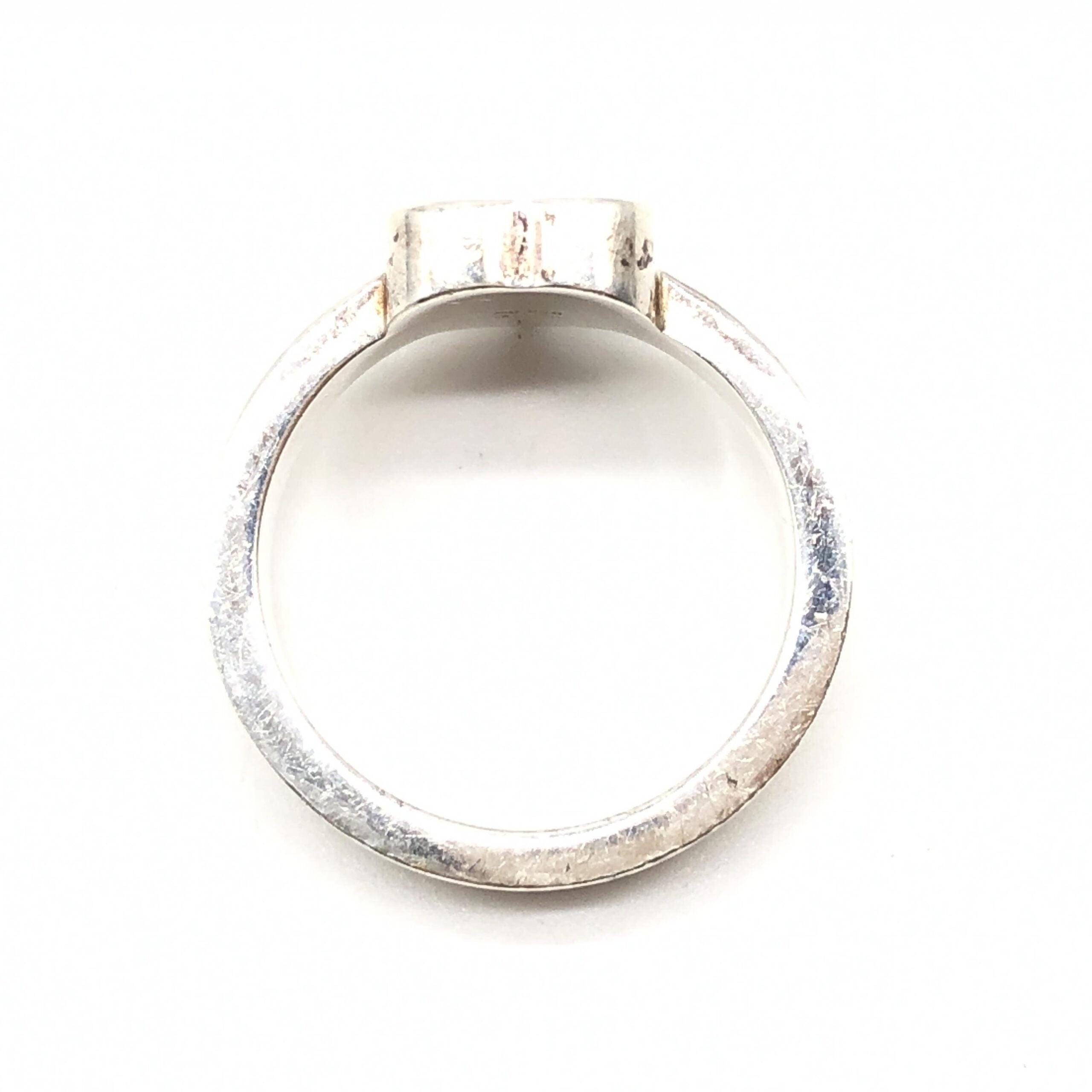 Gucci Sterling Silver Heart Trademark Ring, US Size 5.5 Gucci