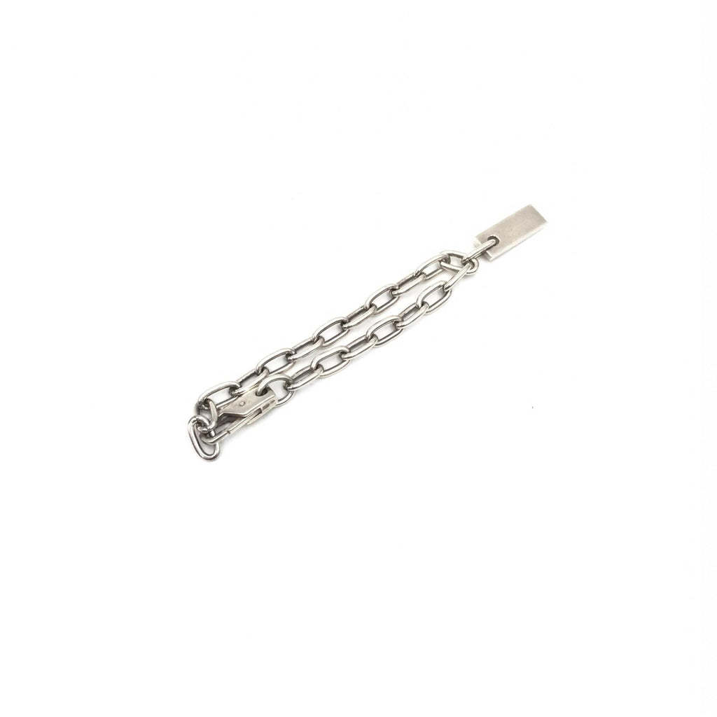 Gucci Sterling Silver Logo Plate Chain Bracelet Gucci
