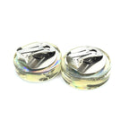 Chanel Vintage Holographic Logo Clip-On Earrings Chanel
