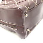 Chanel Wild Stitch Handbag Mini Boston Red Chanel