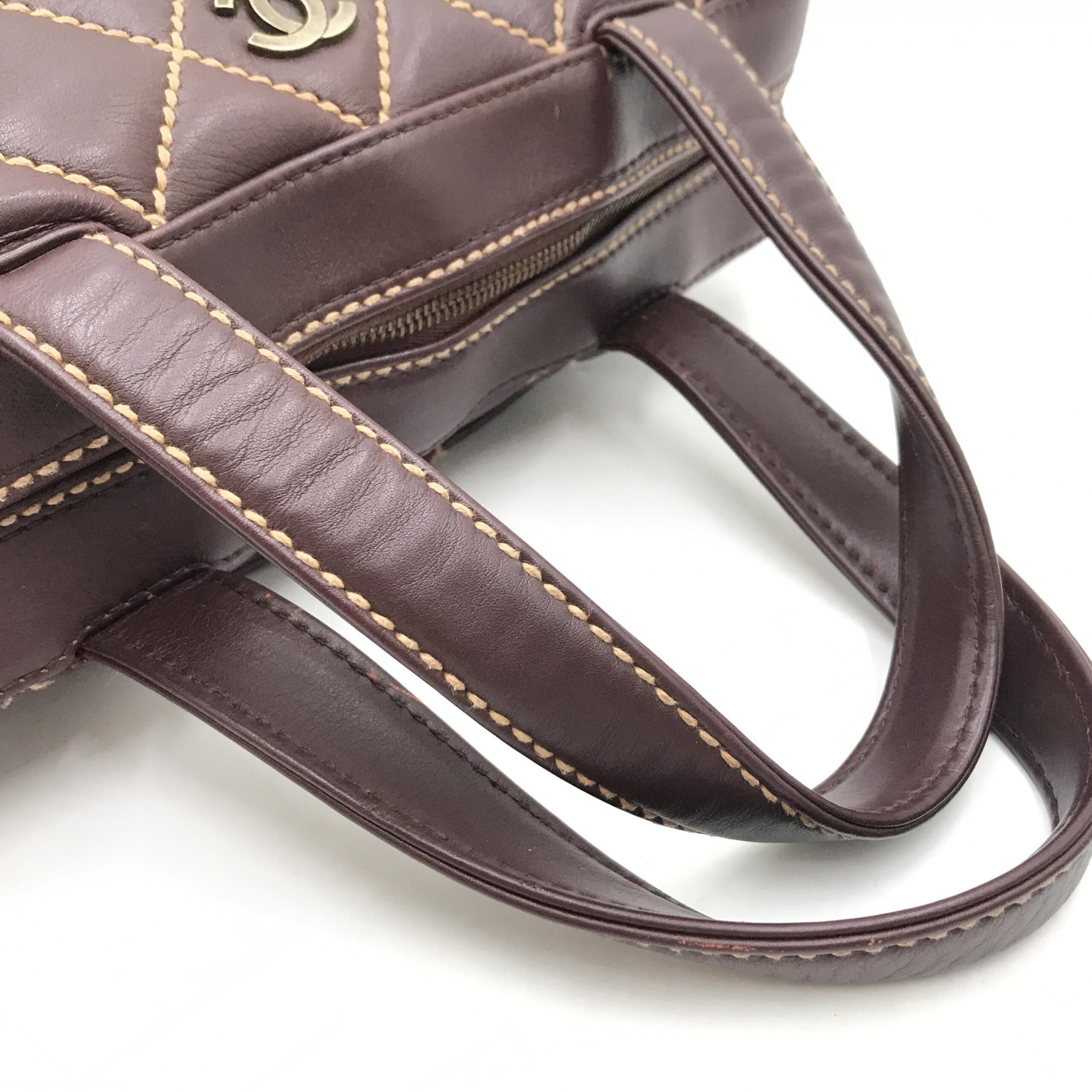 Chanel Wild Stitch Handbag Mini Boston Red Chanel