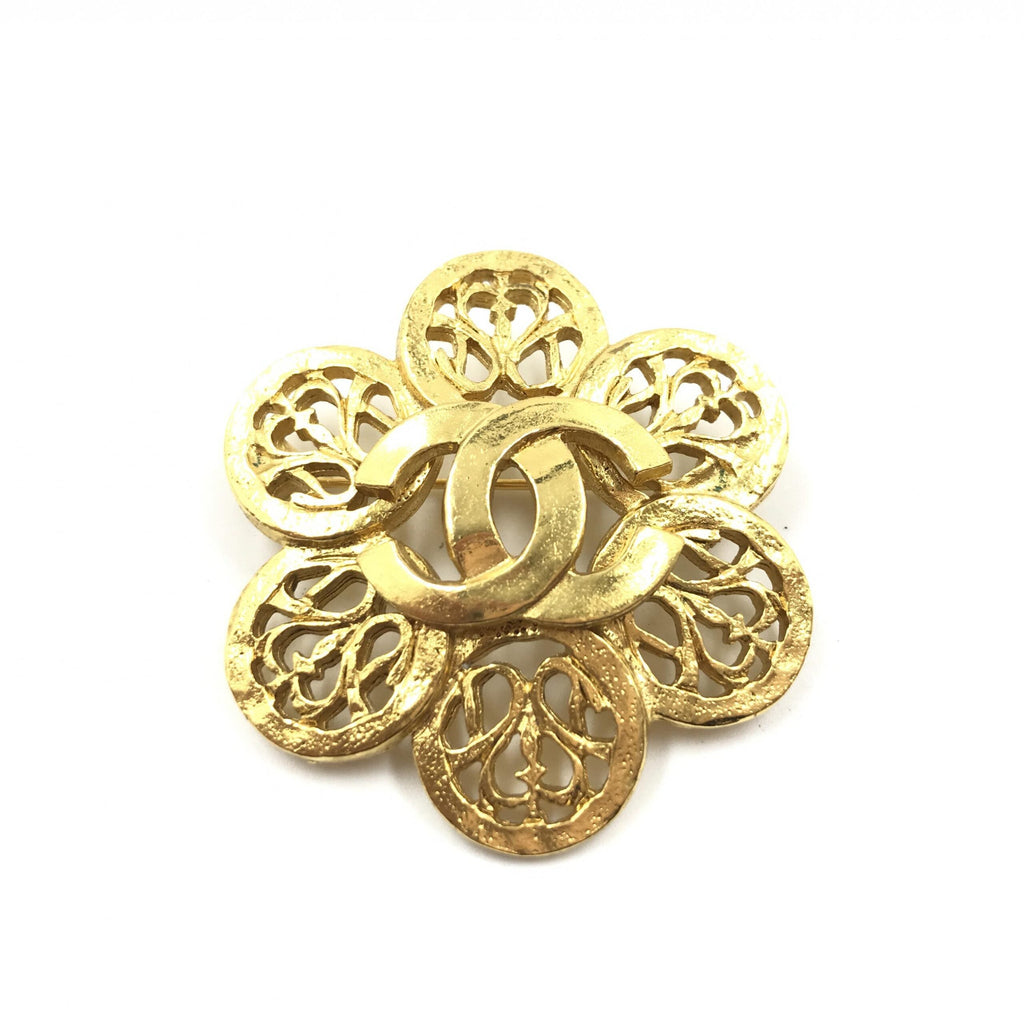 Chanel Costume Jewlery Vintage Brooch Coco Medallian Chanel