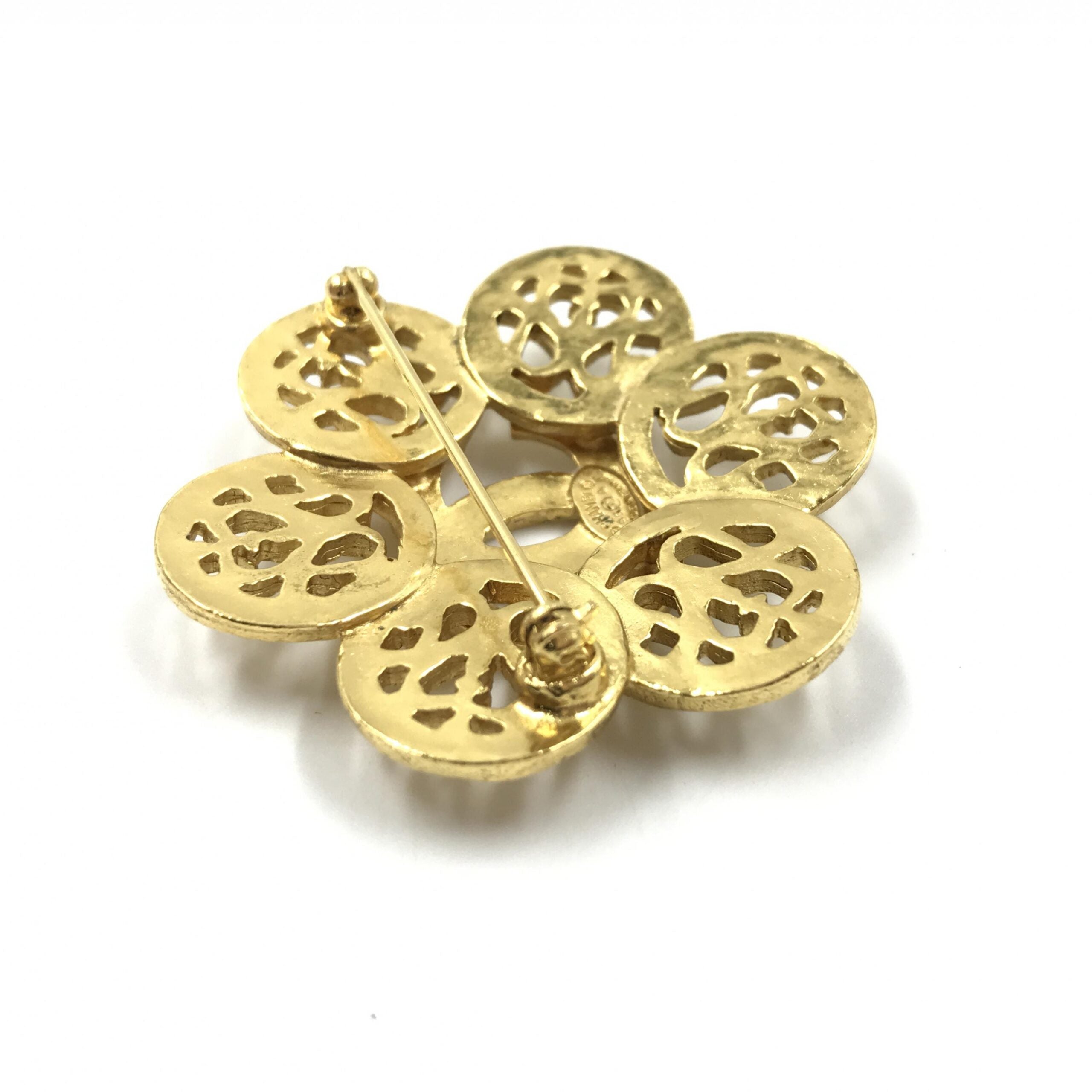 Chanel Costume Jewlery Vintage Brooch Coco Medallian Chanel