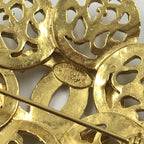 Chanel Costume Jewlery Vintage Brooch Coco Medallian Chanel