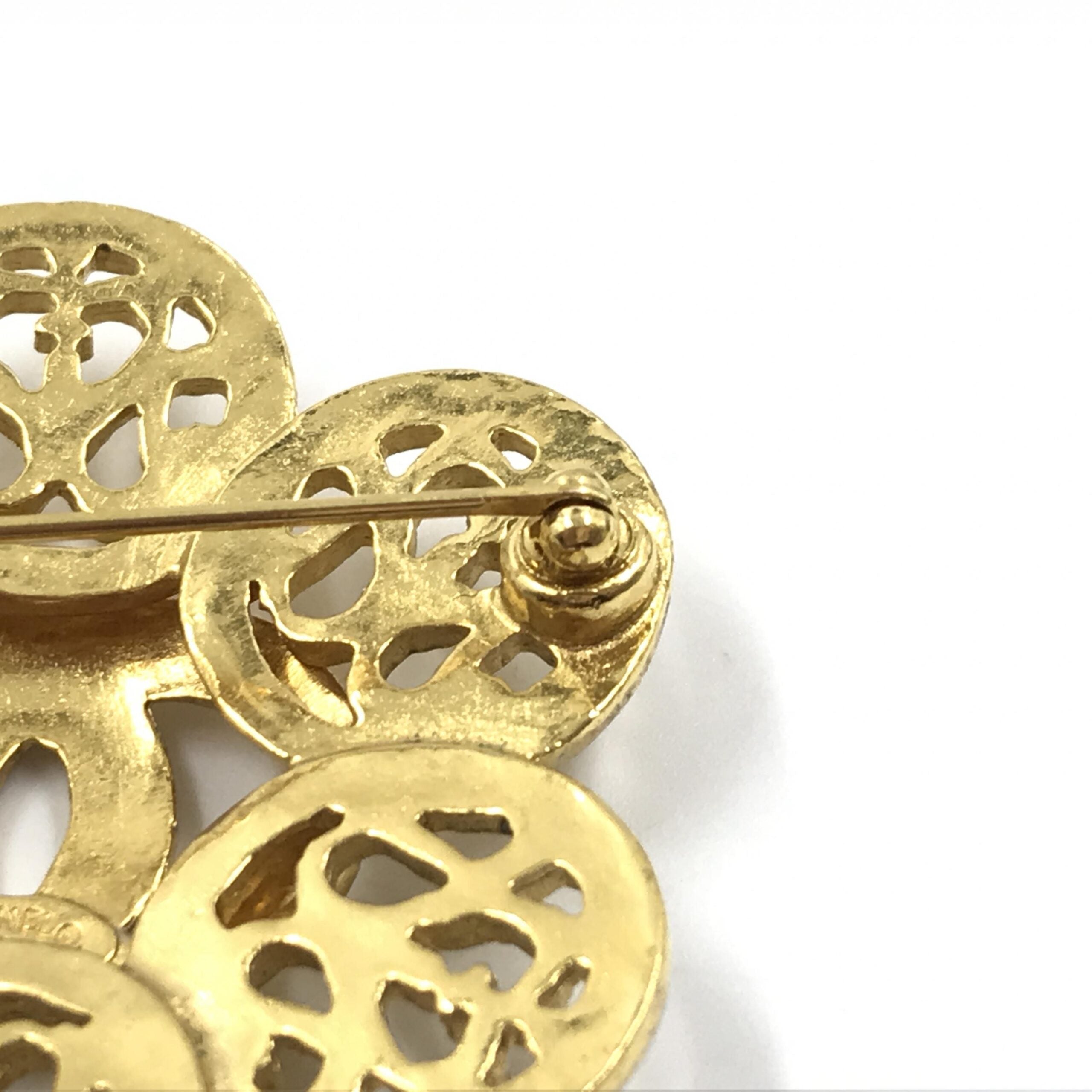 Chanel Costume Jewlery Vintage Brooch Coco Medallian Chanel
