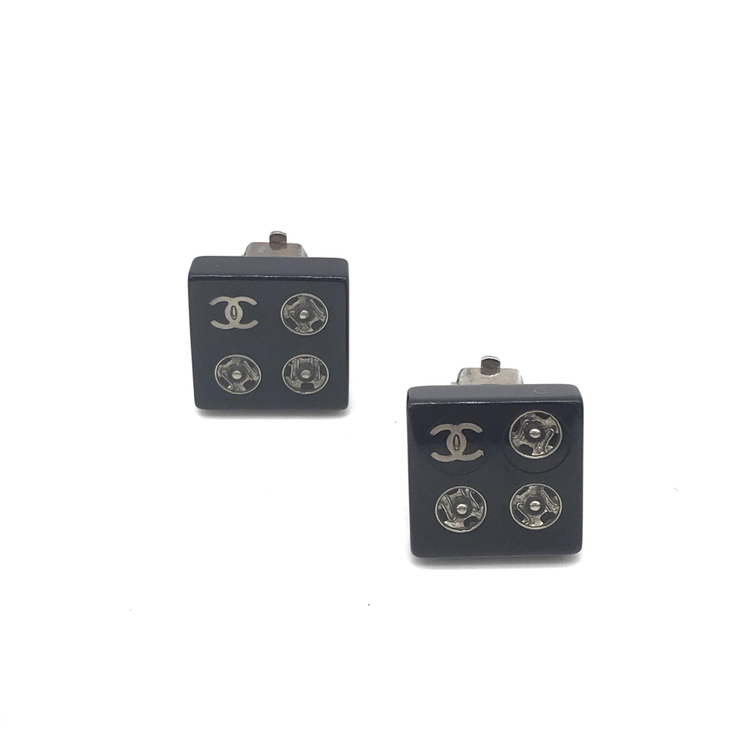Chanel Coco Mark Square Clip-On Earrings Chanel