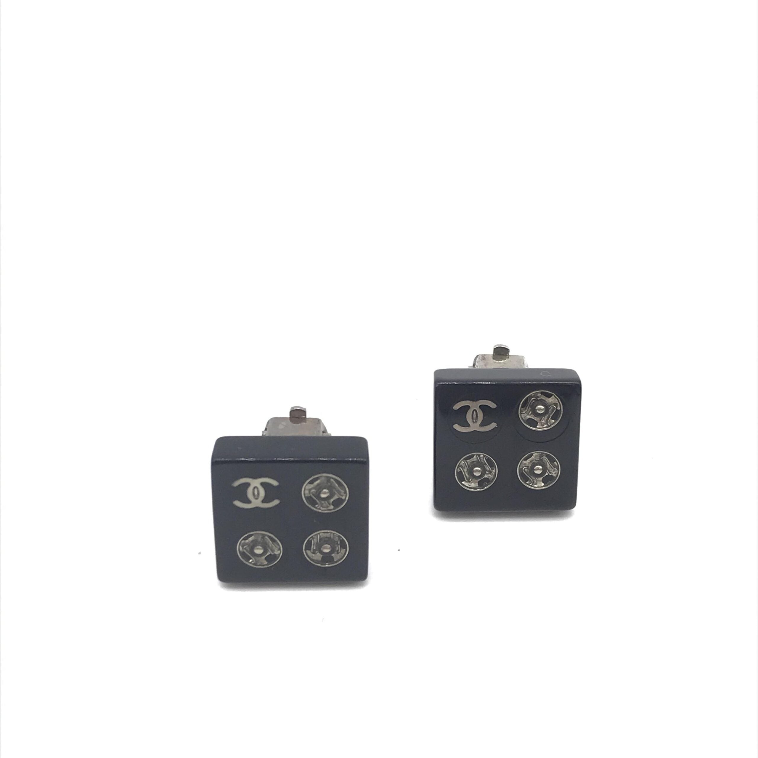 Chanel Coco Mark Square Clip-On Earrings Chanel