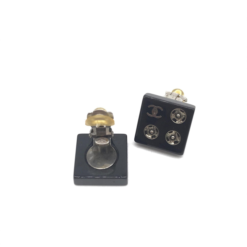 Chanel Coco Mark Square Clip-On Earrings Chanel