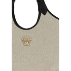 Versace Beige Cotton Shoulder Bag Versace