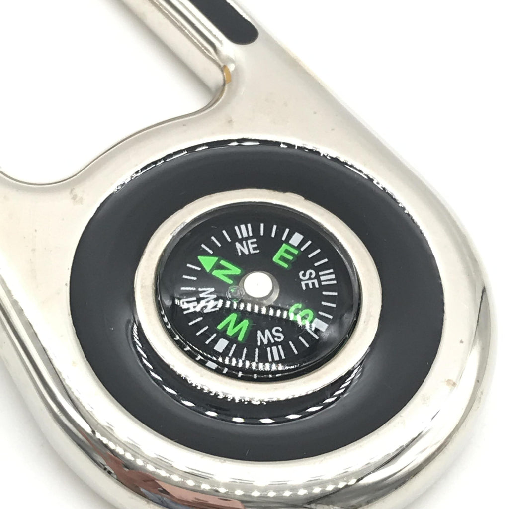 Fendi Silver Metal Compass Charm Keychain Fendi