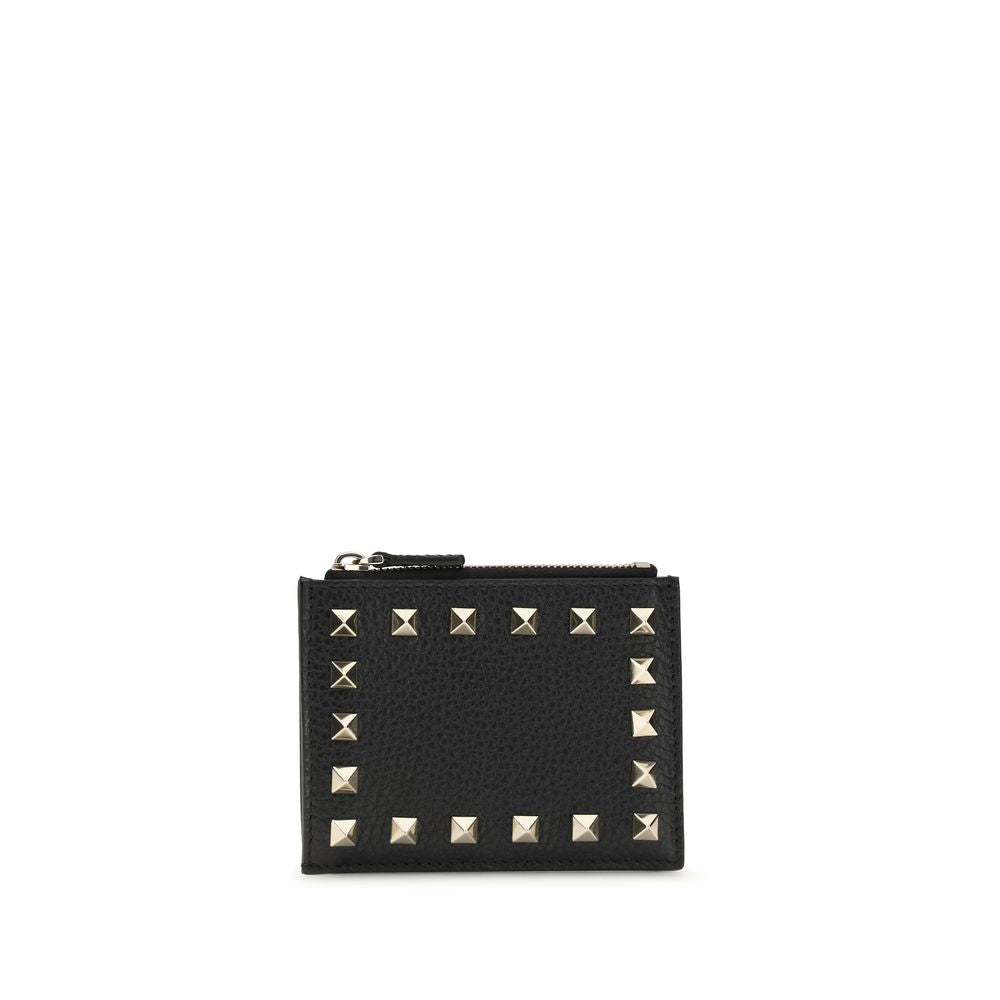 Valentino Garavani Black Calf Leather Bos Taurus Wallet Valentino Garavani