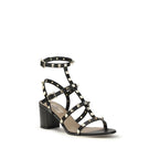 Valentino Garavani Black Calf Leather Bos Taurus Platform Sandals Valentino Garavani