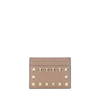 Valentino Garavani Beige Calf Leather Bos Taurus Wallet Valentino Garavani