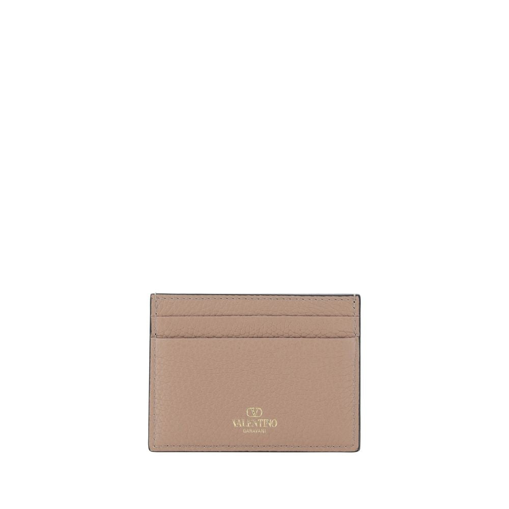 Valentino Garavani Beige Calf Leather Bos Taurus Wallet Valentino Garavani