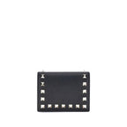 Valentino Garavani Black Calf Leather Bos Taurus Wallet Valentino Garavani