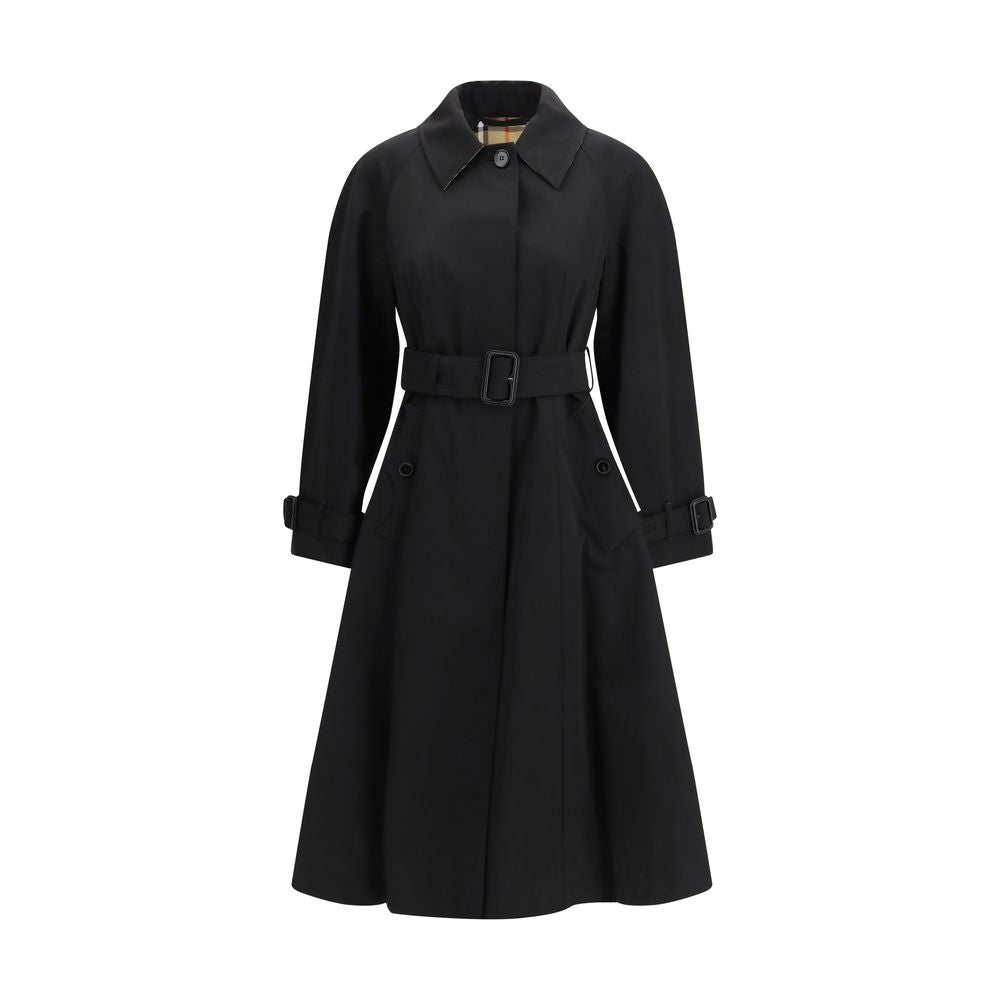 Burberry Black Cotton Trench Coat Burberry