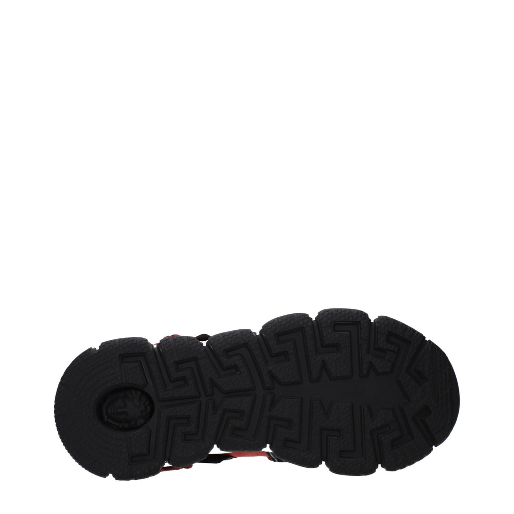 Versace Gray Leather Chunky Sneakers Versace