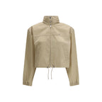Prada Beige Recycled Polyamide Shell Jacket Prada