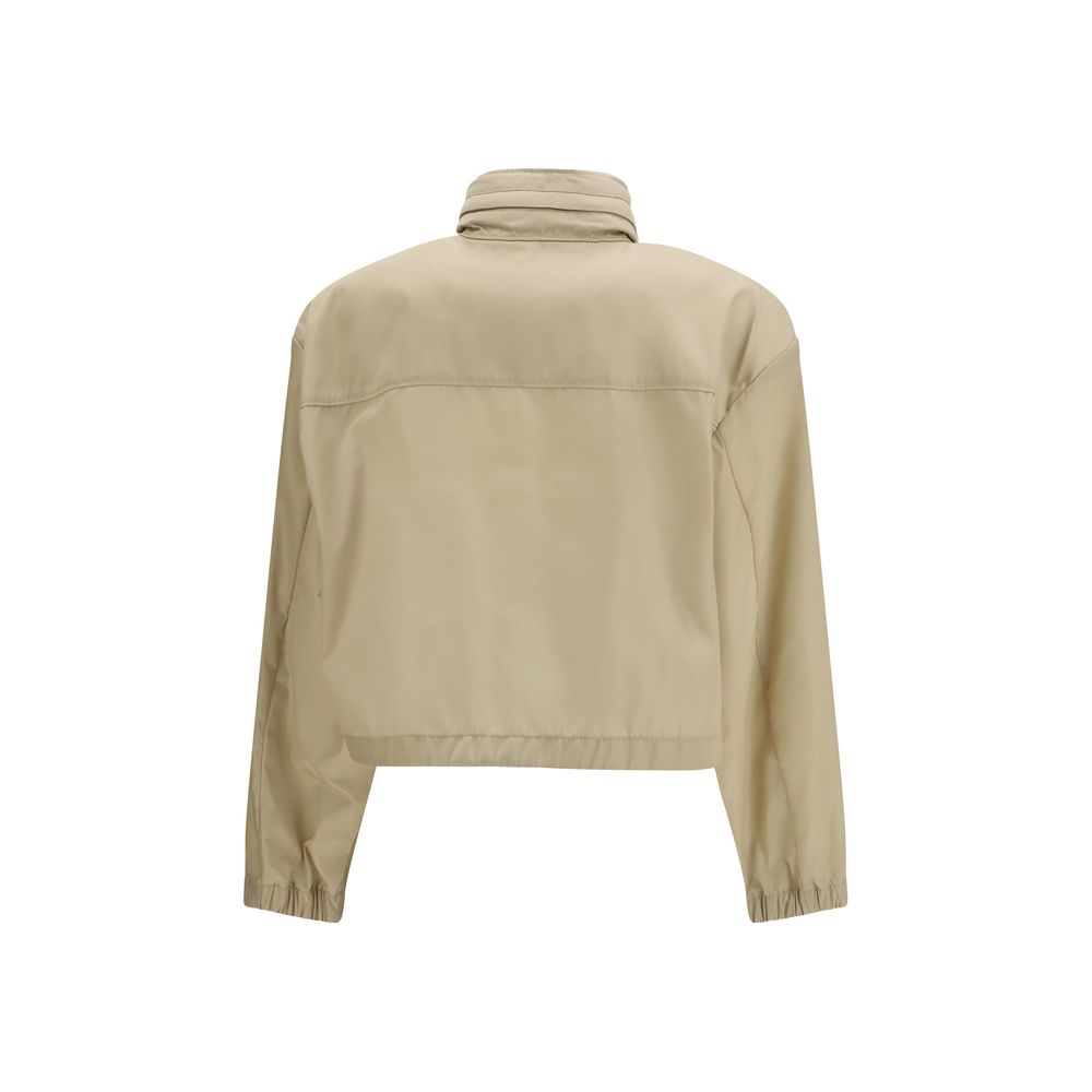 Prada Beige Recycled Polyamide Shell Jacket Prada