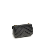 Saint Laurent Black Lamb Ovis Aries Aries Shoulder Bag Saint Laurent
