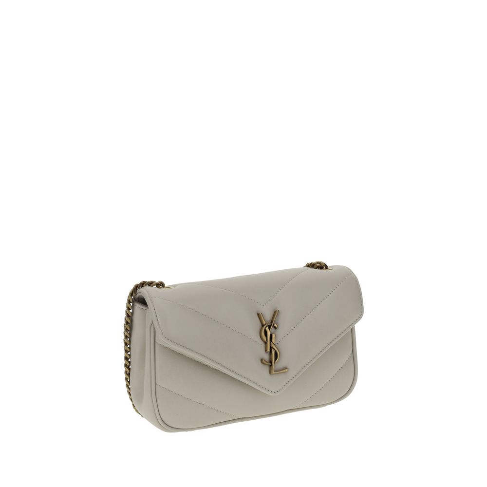 Saint Laurent White Lamb Ovis Aries Aries Shoulder Bag Saint Laurent