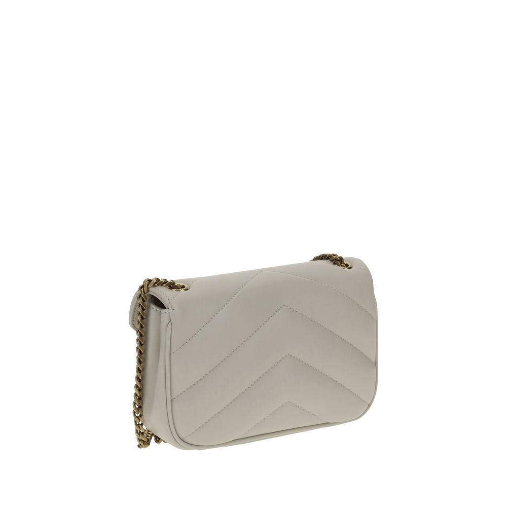 Saint Laurent White Lamb Ovis Aries Aries Shoulder Bag Saint Laurent