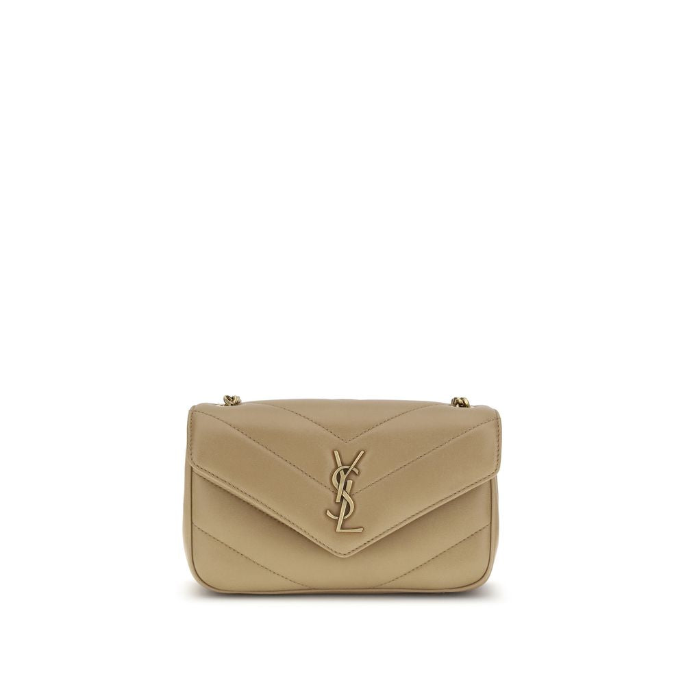 Saint Laurent Beige Lamb Ovis Aries Aries Shoulder Bag Saint Laurent