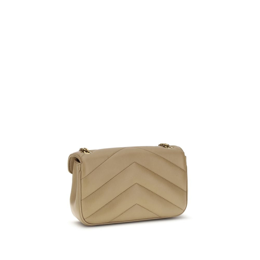 Saint Laurent Beige Lamb Ovis Aries Aries Shoulder Bag Saint Laurent