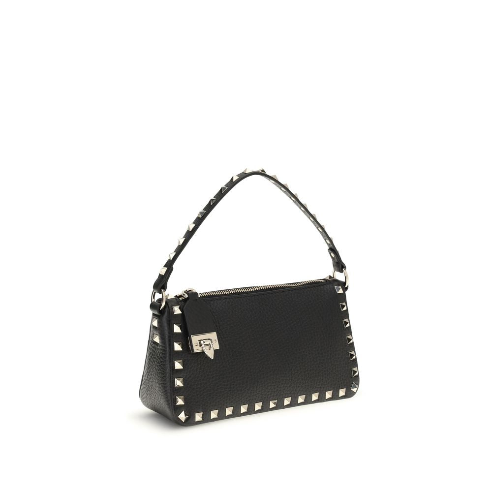 Valentino Garavani Black Calf Leather Bos Taurus Shoulder Bag Valentino Garavani