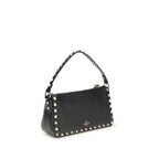Valentino Garavani Black Calf Leather Bos Taurus Shoulder Bag Valentino Garavani