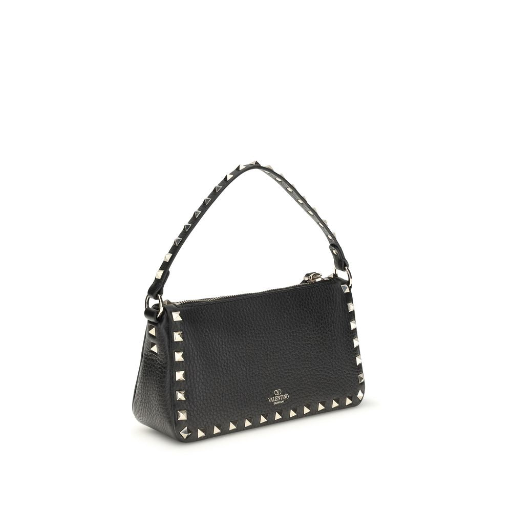 Valentino Garavani Black Calf Leather Bos Taurus Shoulder Bag Valentino Garavani