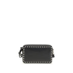 Valentino Garavani Black Calf Leather Bos Taurus Shoulder Bag Valentino Garavani