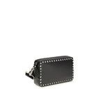 Valentino Garavani Black Calf Leather Bos Taurus Shoulder Bag Valentino Garavani
