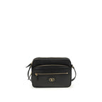 Valentino Garavani Black Calf Leather Bos Taurus Shoulder Bag Valentino Garavani