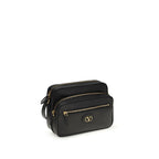Valentino Garavani Black Calf Leather Bos Taurus Shoulder Bag Valentino Garavani