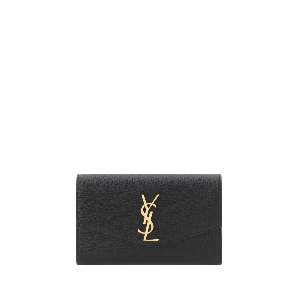 Saint Laurent Black Calf Leather Bos Taurus Clutch Bag Saint Laurent
