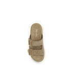 Prada Beige Calf Leather Bos Taurus Platform Sandals Prada
