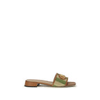 Valentino Garavani Multicolor Viscose Flat Sandals Valentino Garavani
