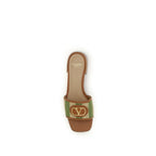 Valentino Garavani Multicolor Viscose Flat Sandals Valentino Garavani