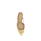 Valentino Garavani Beige Calf Leather Bos Taurus High Heel Pumps Valentino Garavani