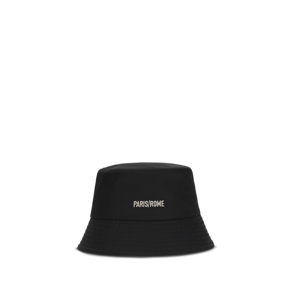 Valentino Garavani Black Cotton Bucket Hat Valentino Garavani