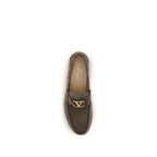 Valentino Garavani Brown Calf Leather Bos Taurus Slip-On Loafers Valentino Garavani