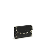 Valentino Garavani Black Calf Leather Bos Taurus Wallet Valentino Garavani