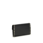 Valentino Garavani Black Calf Leather Bos Taurus Wallet Valentino Garavani