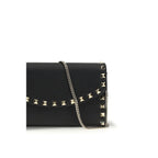 Valentino Garavani Black Calf Leather Bos Taurus Wallet Valentino Garavani