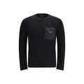 Prada Black Fleece Wool Sweatshirt Prada