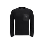 Prada Black Fleece Wool Sweatshirt Prada